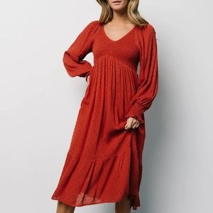Baltic Born Lainey Smock dress in Rust color. Tags on and unworn.